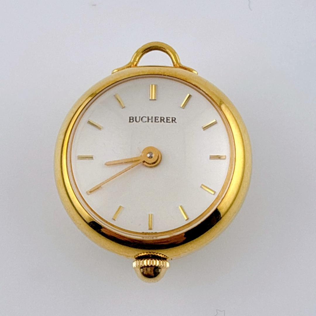 稼働　BUCHERER　ブッヘラー　時計　裏スケ　手巻き　ゴールド