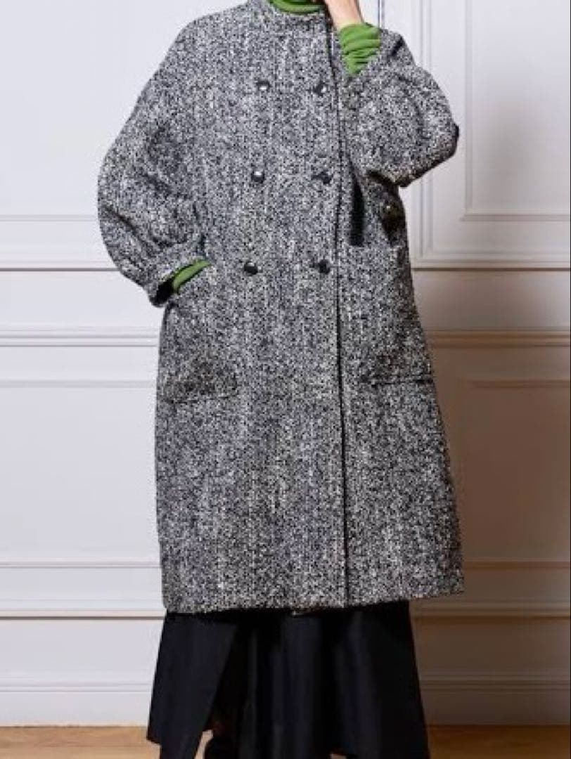 ⚠️期間限定値下げ　IENA ラブークル　杢ツイードW前コート