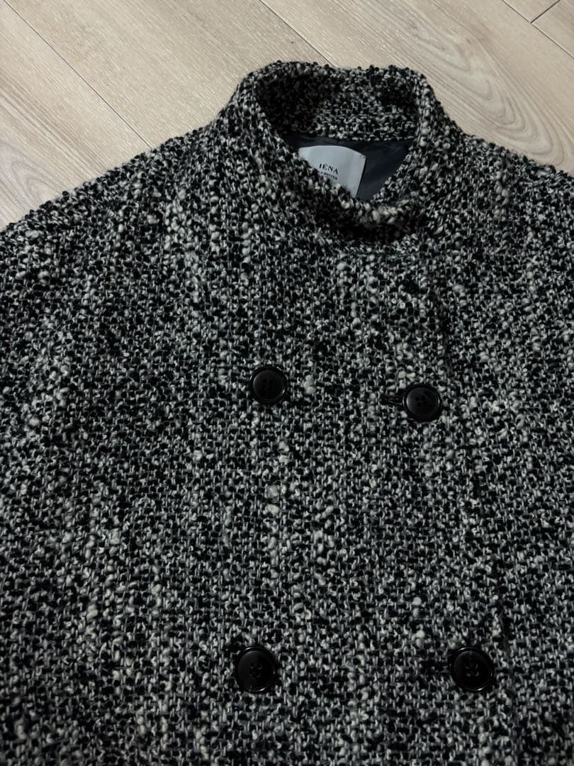 ⚠️期間限定値下げ　IENA ラブークル　杢ツイードW前コート
