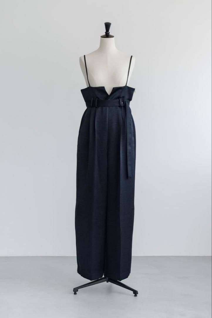 サロペット・オーバーオール・オールインワン roughlow otona satin wide salopette