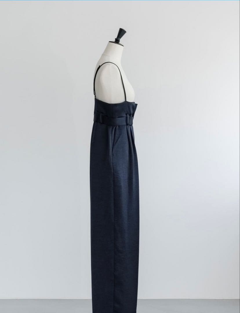 サロペット・オーバーオール・オールインワン roughlow otona satin wide salopette