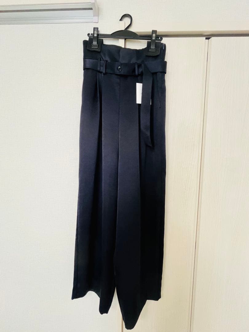 サロペット・オーバーオール・オールインワン roughlow otona satin wide salopette