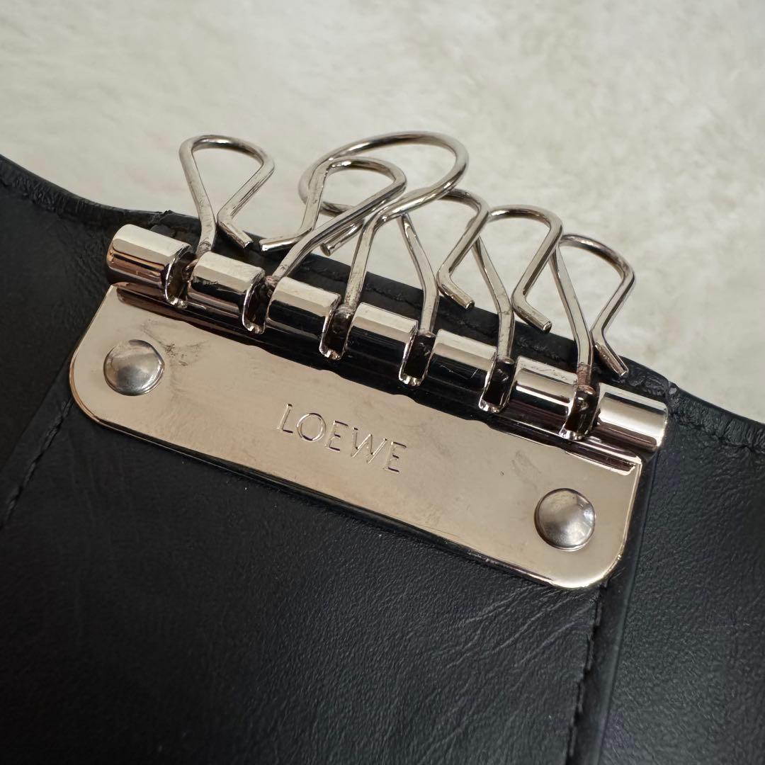 ロエベ　6連　キーケース　グレー　小物　付属品あり