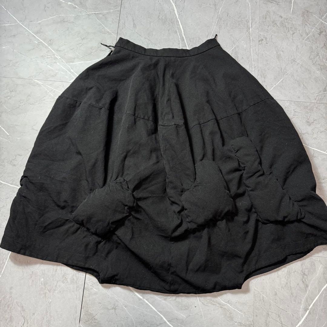コムデギャルソン　10AW　スカートパンツ　コブ　ポリ縮　サルエル　ブラック