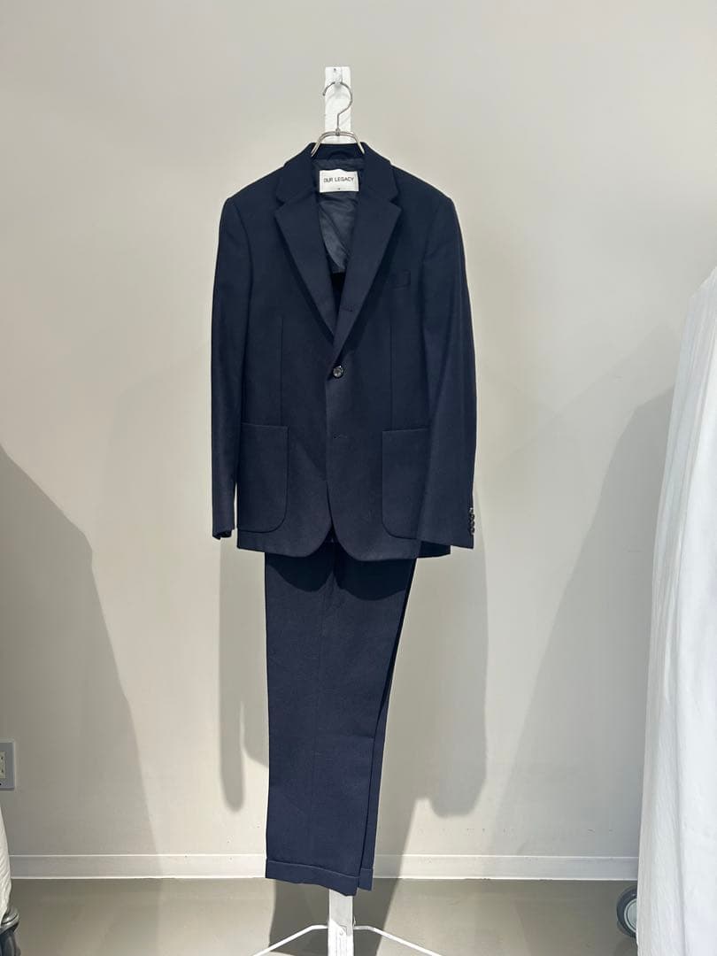 最終値下げOUR LEGACY ネイビー スーツ セットアップ　46