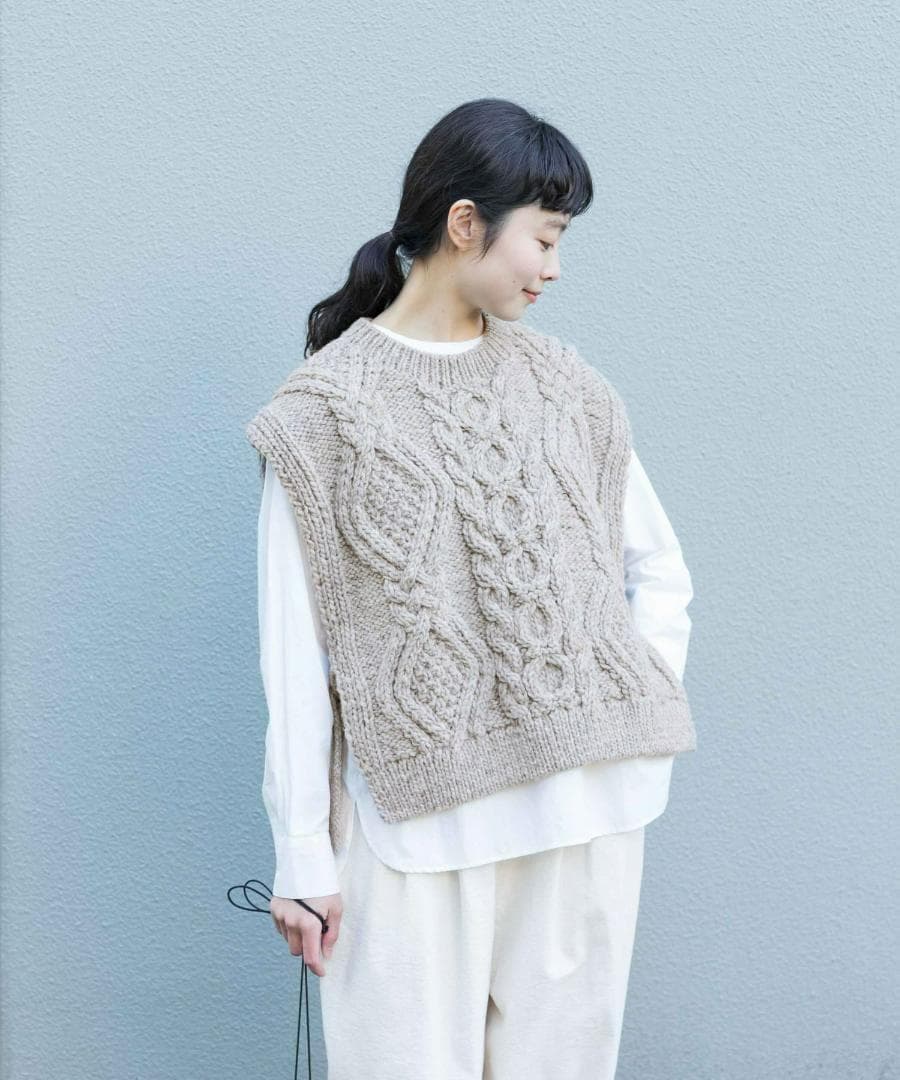 新品◆かぐれ◆ペルーアランニットベスト《GRAY》アーバンリサーチ