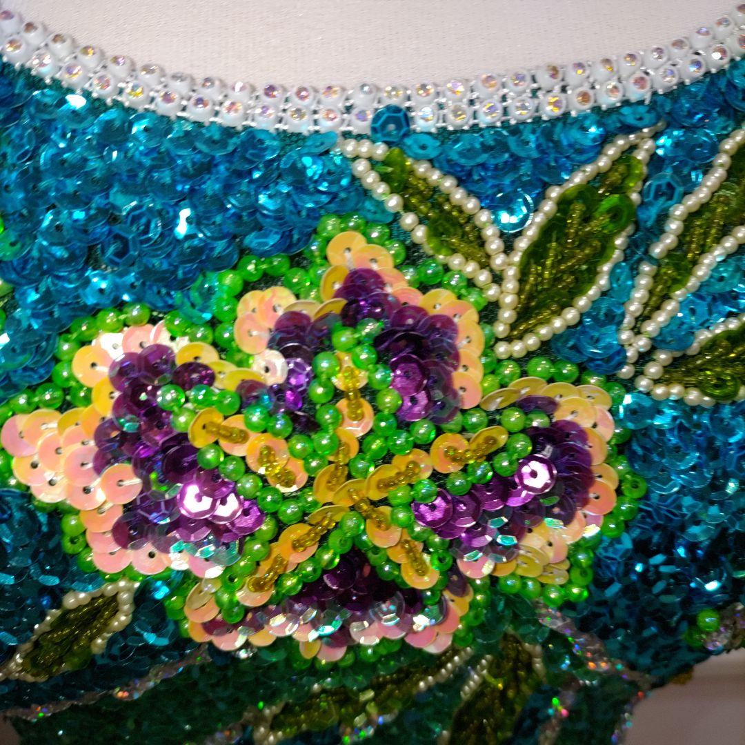 超豪華な総スパンコール　マーメイド　ロングドレス　発送会　イベント　ダンス