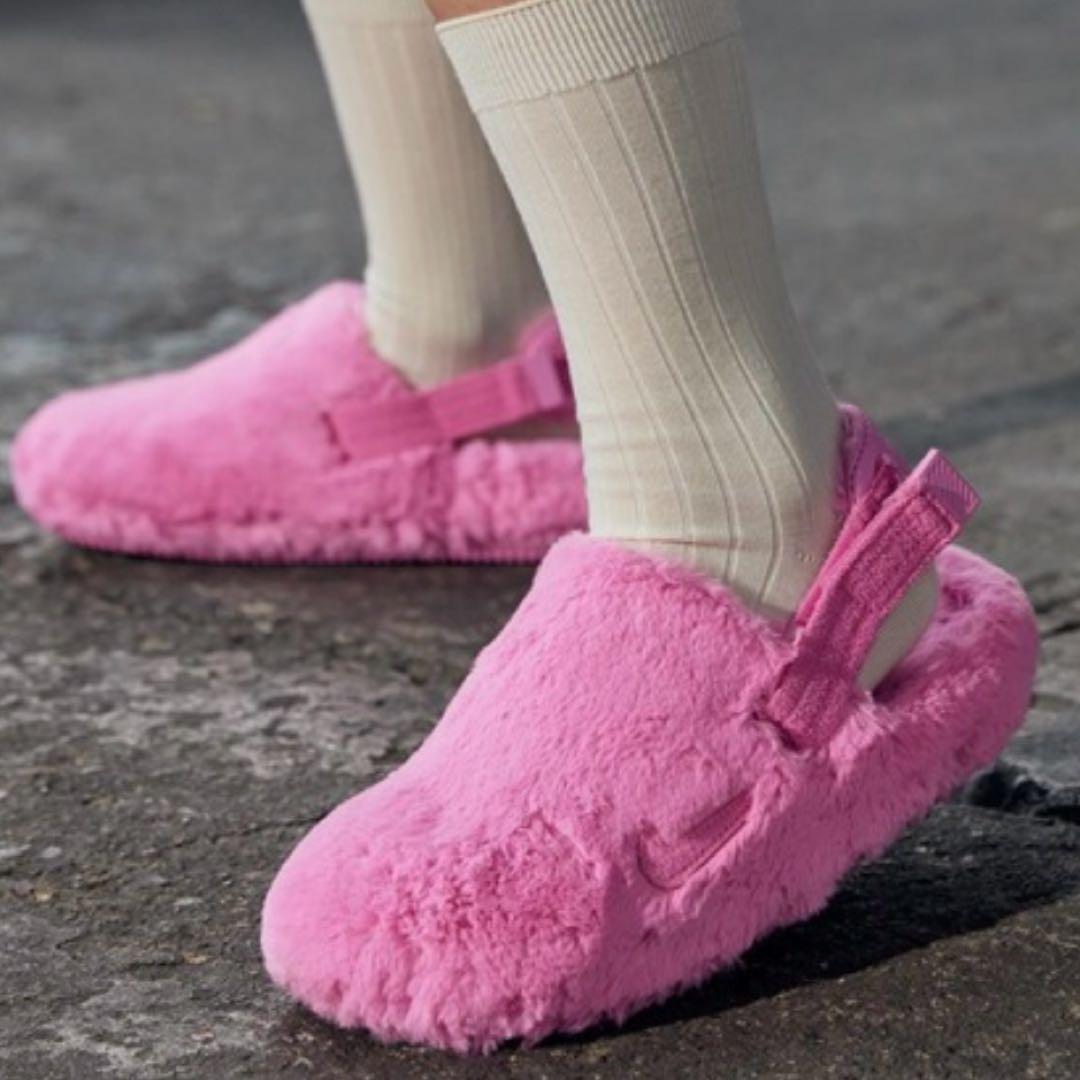 NIKE ナイキ CALM MULE SE ピンク モコモコ ミュール 23cm