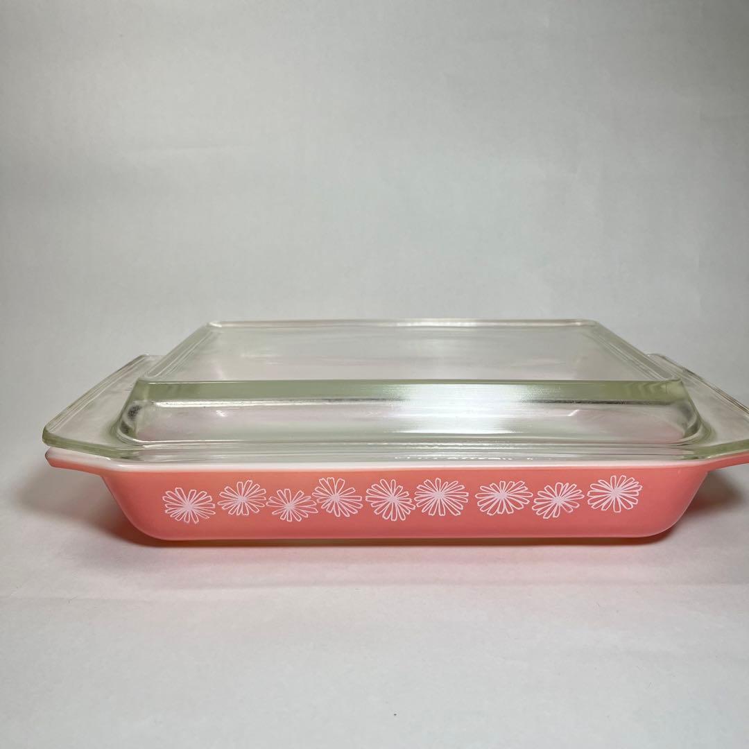 オールドパイレックス　ピンクデイジー　キャセロール