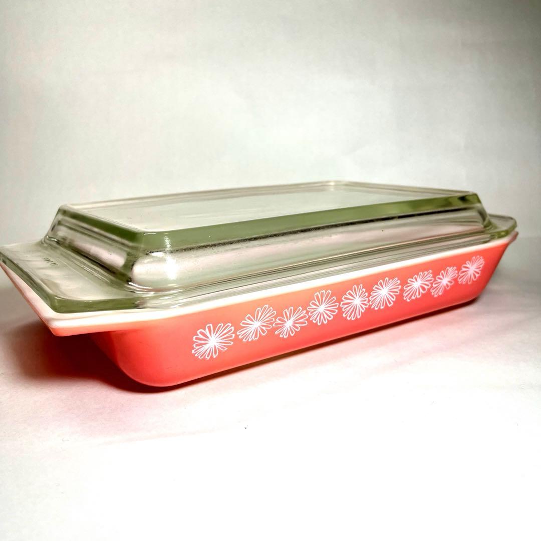 オールドパイレックス　ピンクデイジー　キャセロール