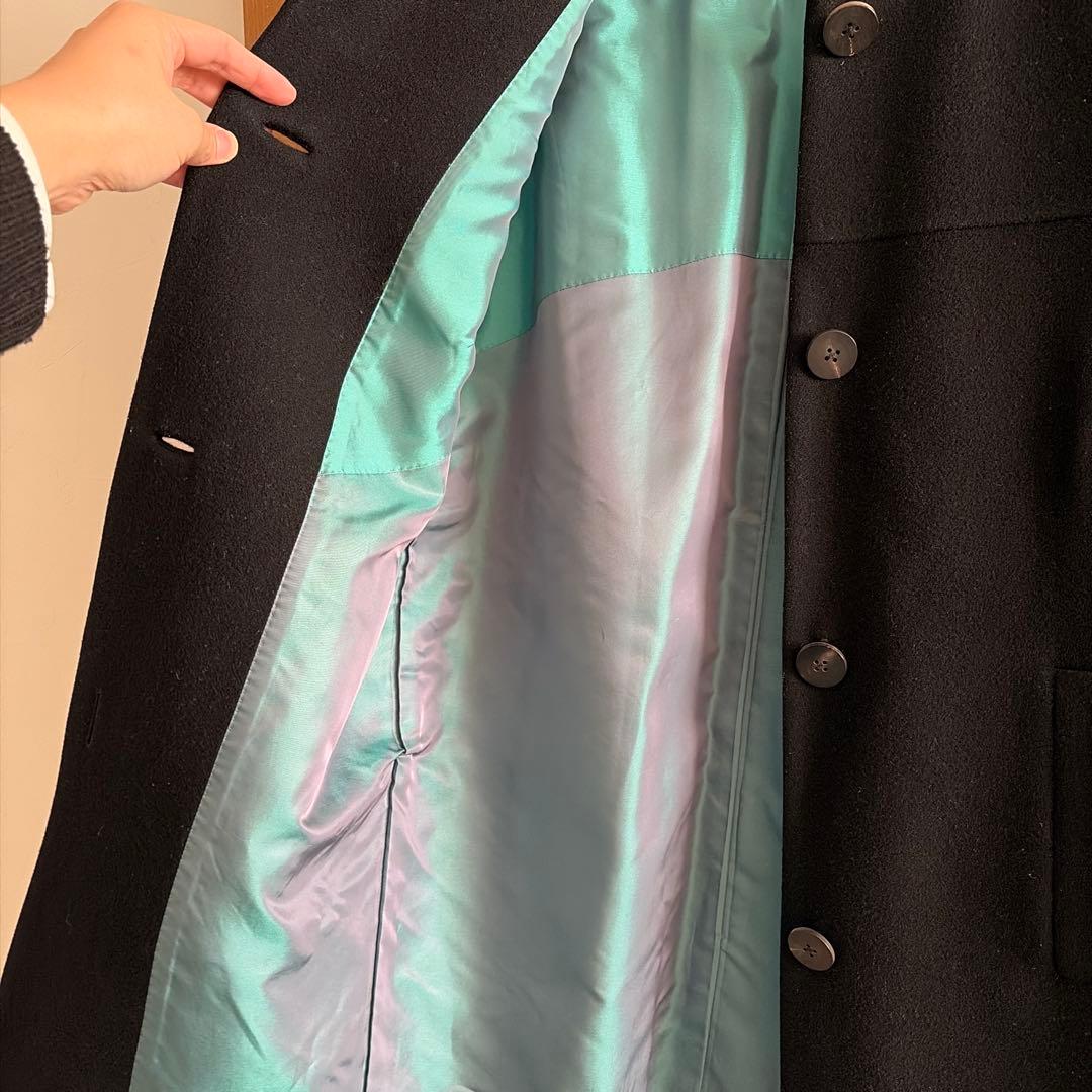 TOMORROWLAND ブラック ノーカラーロングコート サイズ40