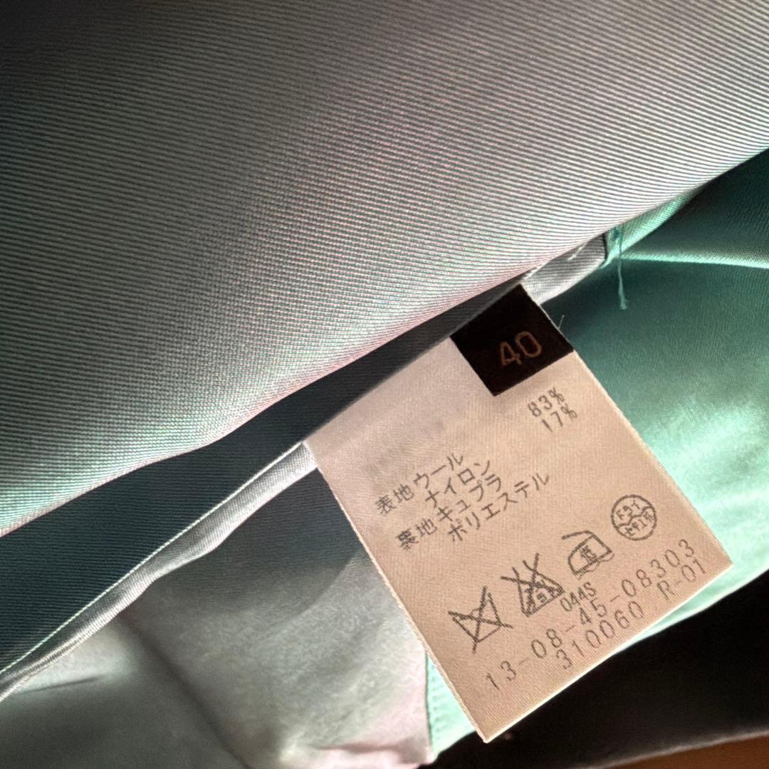 TOMORROWLAND ブラック ノーカラーロングコート サイズ40