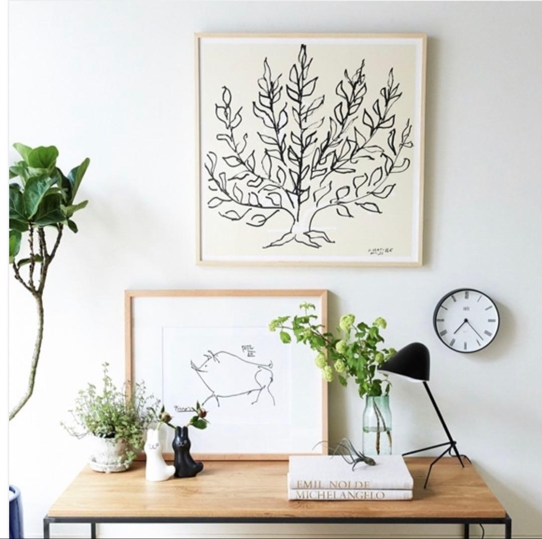 とらこ♡正規品　アンリ・マティス　低木　木製フレーム付　大判