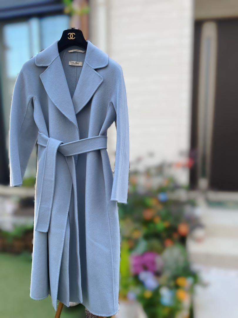 最終価格マックスマーラS Max Maraクチートアマーノコート34ライドブルー