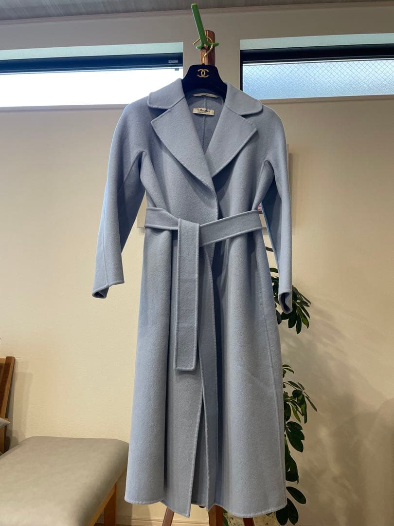 最終価格マックスマーラS Max Maraクチートアマーノコート34ライドブルー