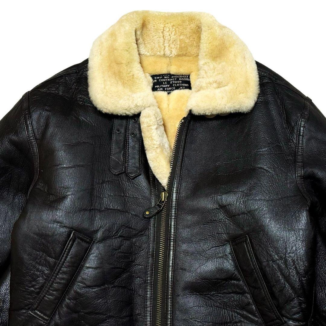 10万 ミリタリークロージング B-3 ムートン フライトジャケット XL 羊