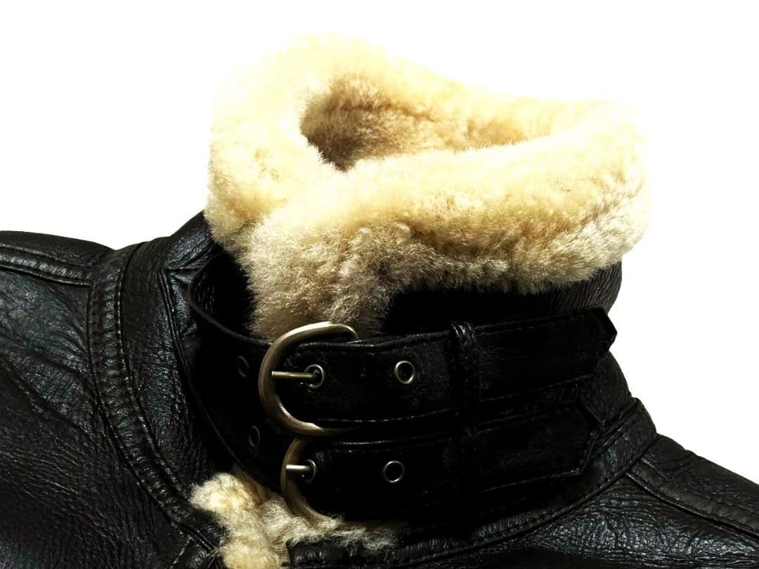 10万 ミリタリークロージング B-3 ムートン フライトジャケット XL 羊