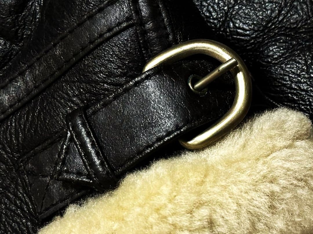 10万 ミリタリークロージング B-3 ムートン フライトジャケット XL 羊