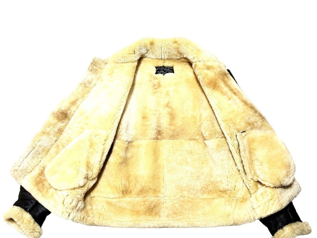 10万 ミリタリークロージング B-3 ムートン フライトジャケット XL 羊