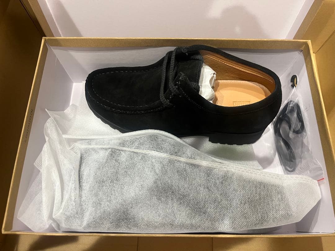 shiun モカシン 25.5 BLACK SUEDE MOCCASIN XS