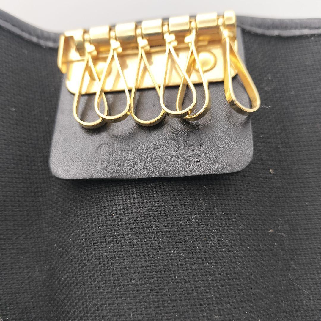 ◎クリスチャンディオール　6連キーケース　ハニカム柄　ブラック