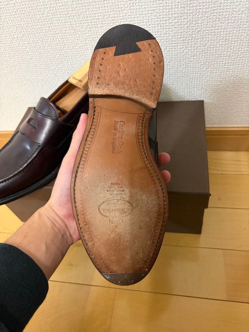 【値下げ】【美品】【希少】チャーチ コードバン ローファー （シューキーパー付）