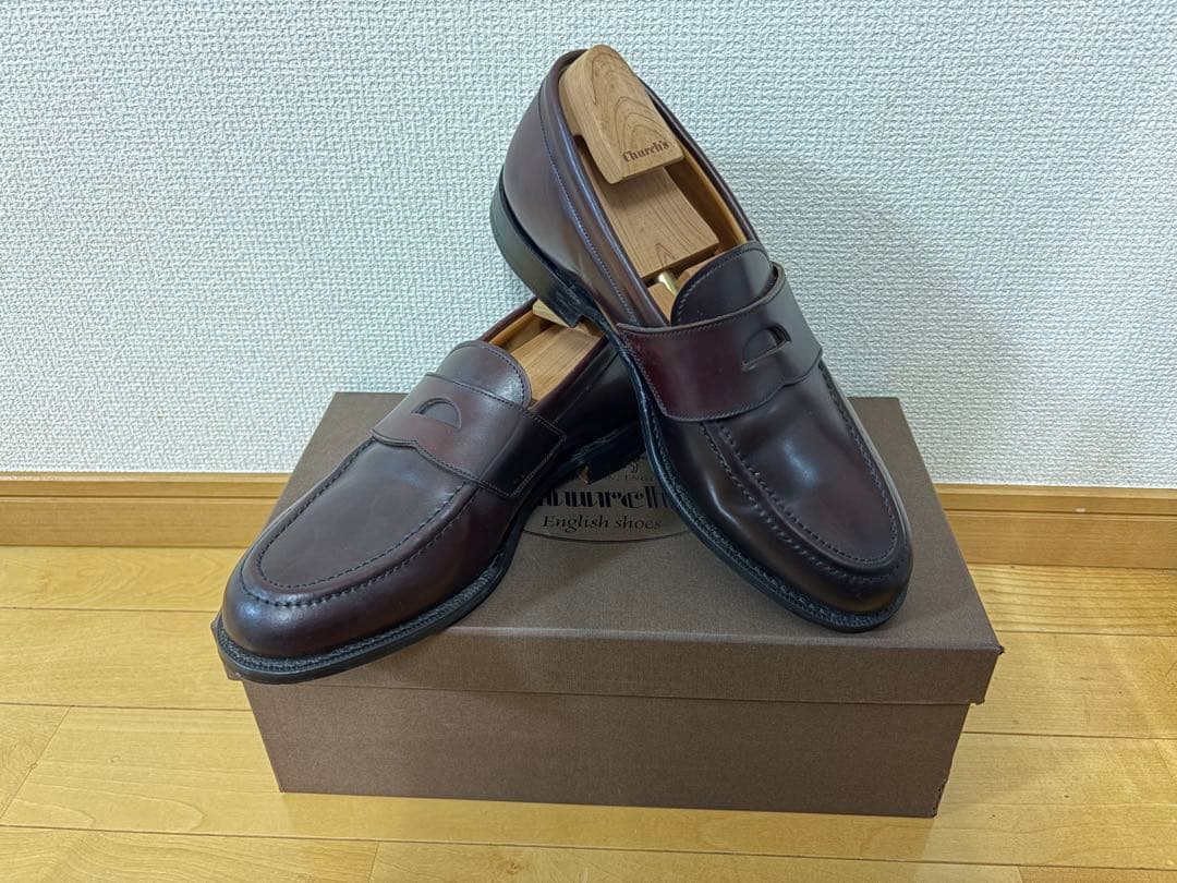 【値下げ】【美品】【希少】チャーチ コードバン ローファー （シューキーパー付）