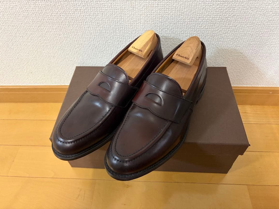 【値下げ】【美品】【希少】チャーチ コードバン ローファー （シューキーパー付）