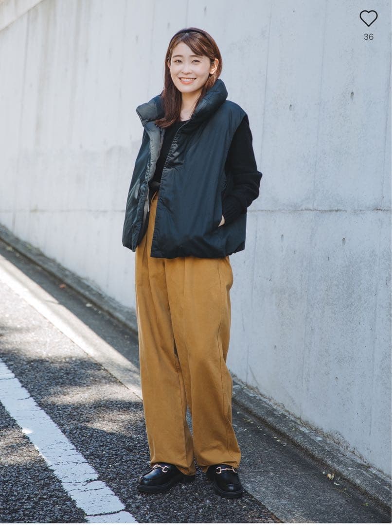 UNIQLO U2024AW パフテックノンキルトベスト XL ブラック　黒