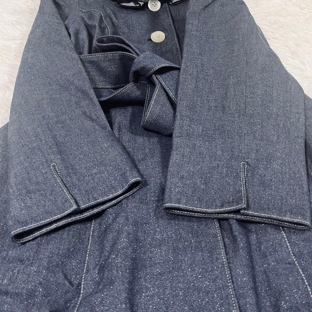 美品 銀座マギー MAGGYTOKYO ラメデニムコート 40 エムズグレイシー