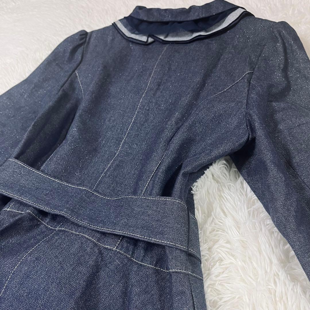 美品 銀座マギー MAGGYTOKYO ラメデニムコート 40 エムズグレイシー