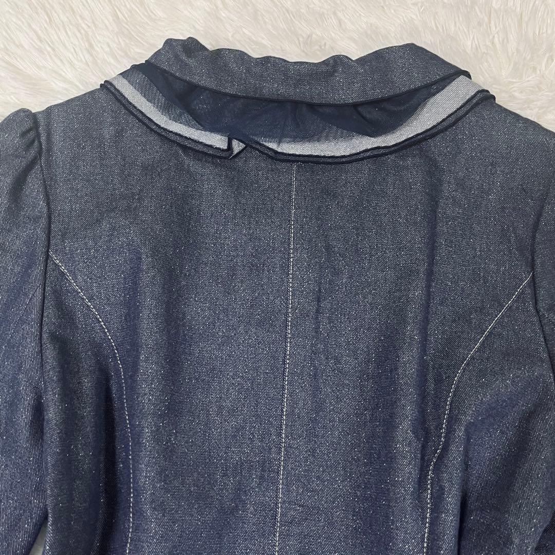 美品 銀座マギー MAGGYTOKYO ラメデニムコート 40 エムズグレイシー