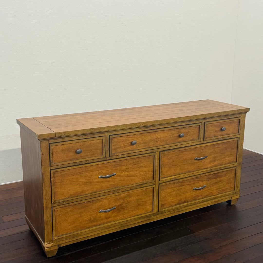 H17K77a ETHAN ALLEN イーセンアーレン ワイドキャビネット