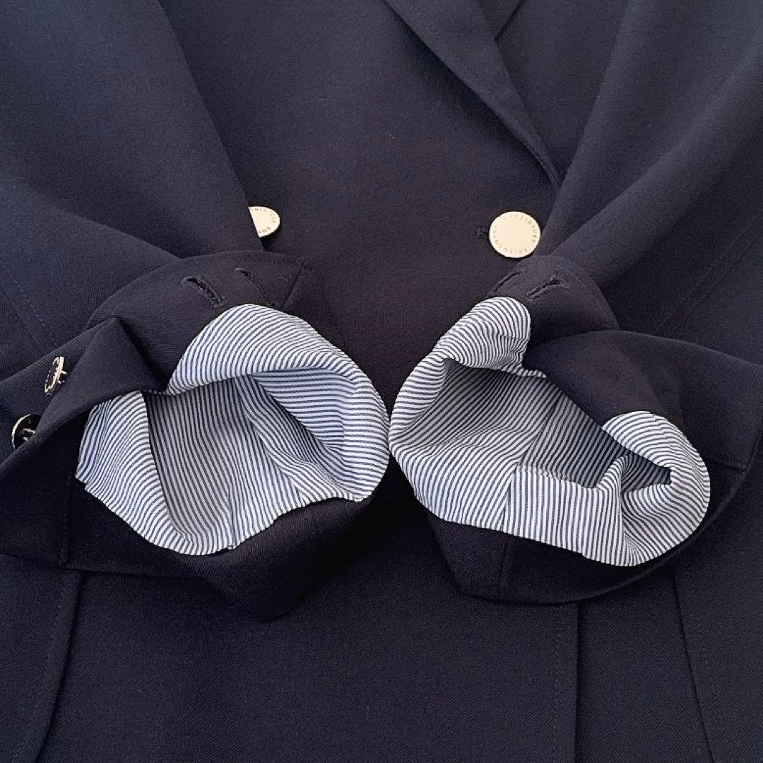 極美品✨現行 マッキントッシュフィロソフィー 紺ブレ ダブル 金ボタン ロゴ刻印