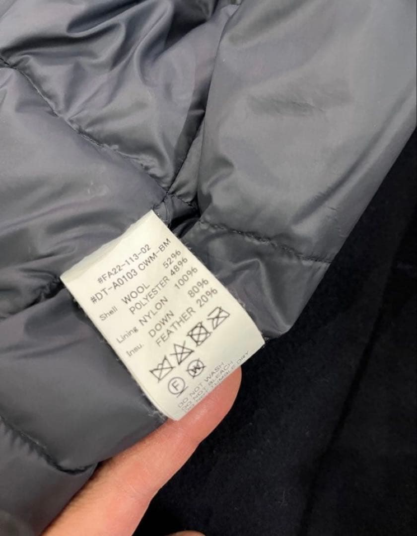 ma a様　DANTON ダントン ウールモッサダウンコート　38 ネイビー