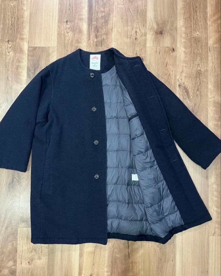 ma a様　DANTON ダントン ウールモッサダウンコート　38 ネイビー