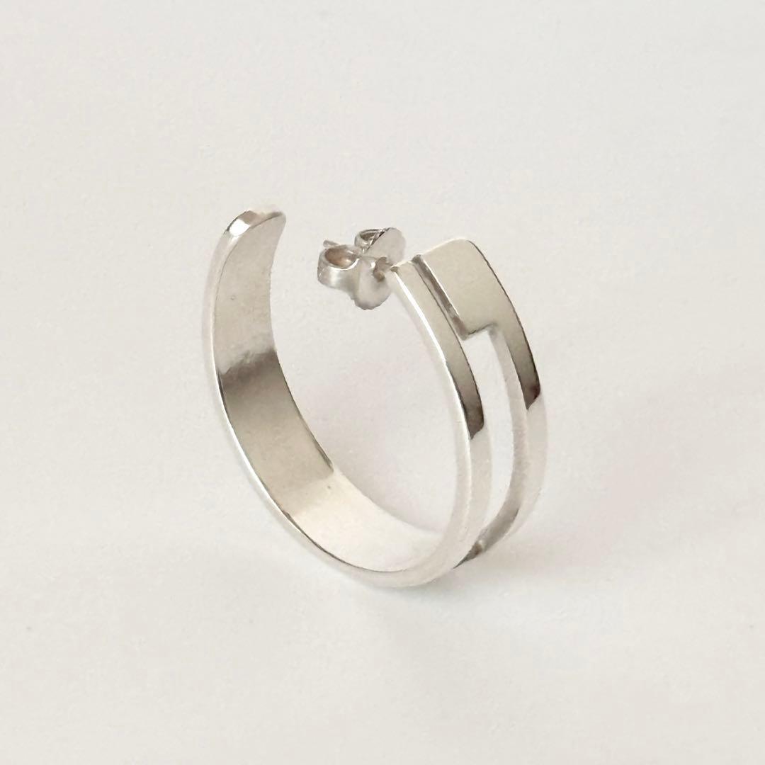 美品✨GUCCI グッチ ピアス Gロゴ フープ SV925 片耳 デカロゴ