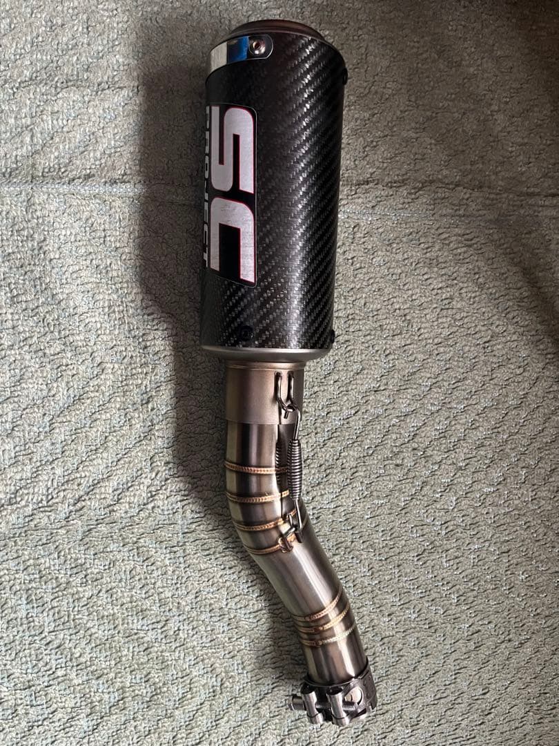 SC project カーボンマフラー 50.8π 中間パイプ　インナーバッフル