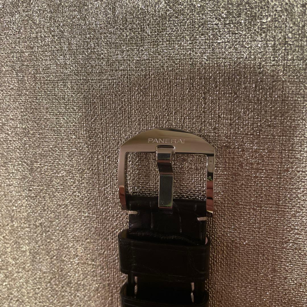 正規品 PANERAI 腕時計 ベルト レザー 本革 ブラック　尾錠つき