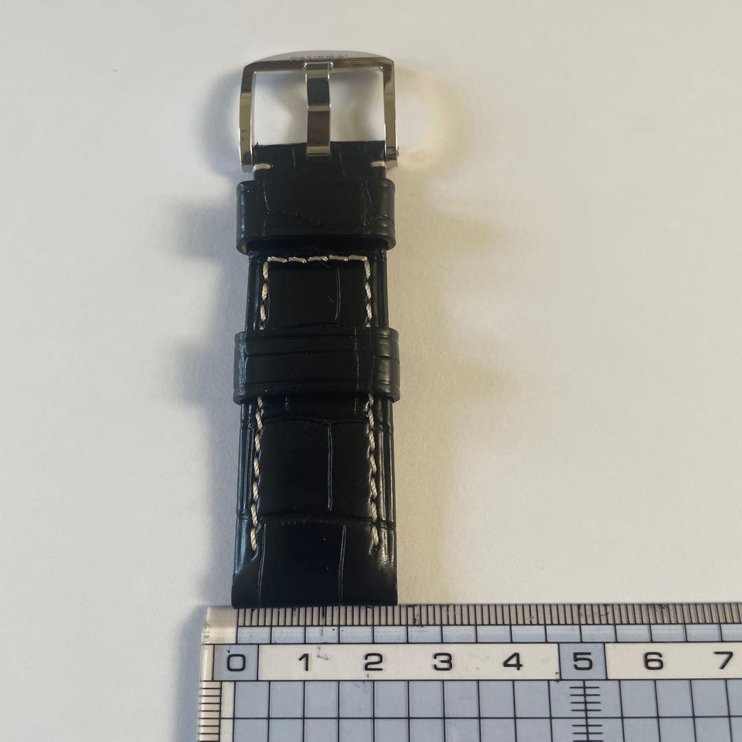 正規品 PANERAI 腕時計 ベルト レザー 本革 ブラック　尾錠つき