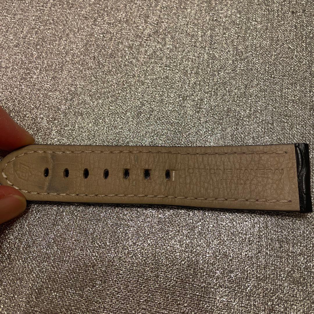 正規品 PANERAI 腕時計 ベルト レザー 本革 ブラック　尾錠つき