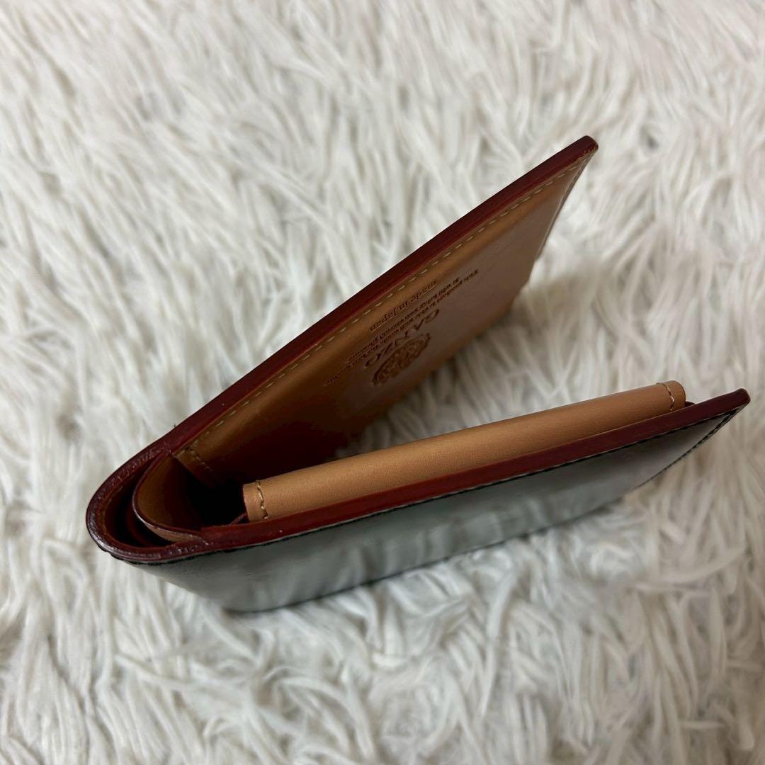 美品✨GANZO ガンゾ コードバン 二折財布 小銭入れ　ブラック