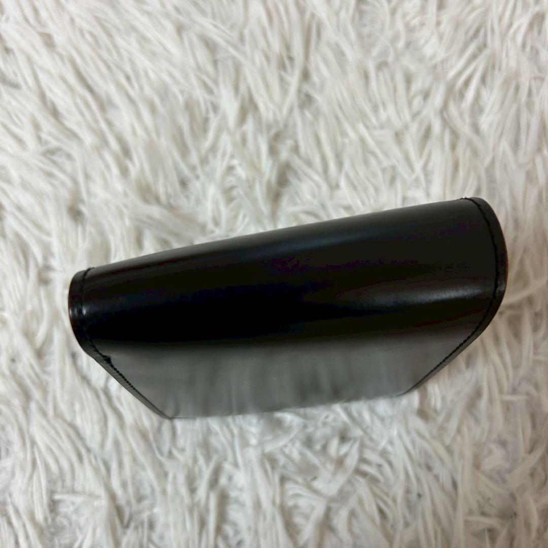 美品✨GANZO ガンゾ コードバン 二折財布 小銭入れ　ブラック