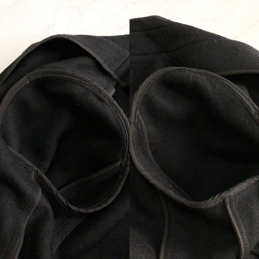 美品✨ARMANI COLLEZIONI ウール Pコート ブラック 46