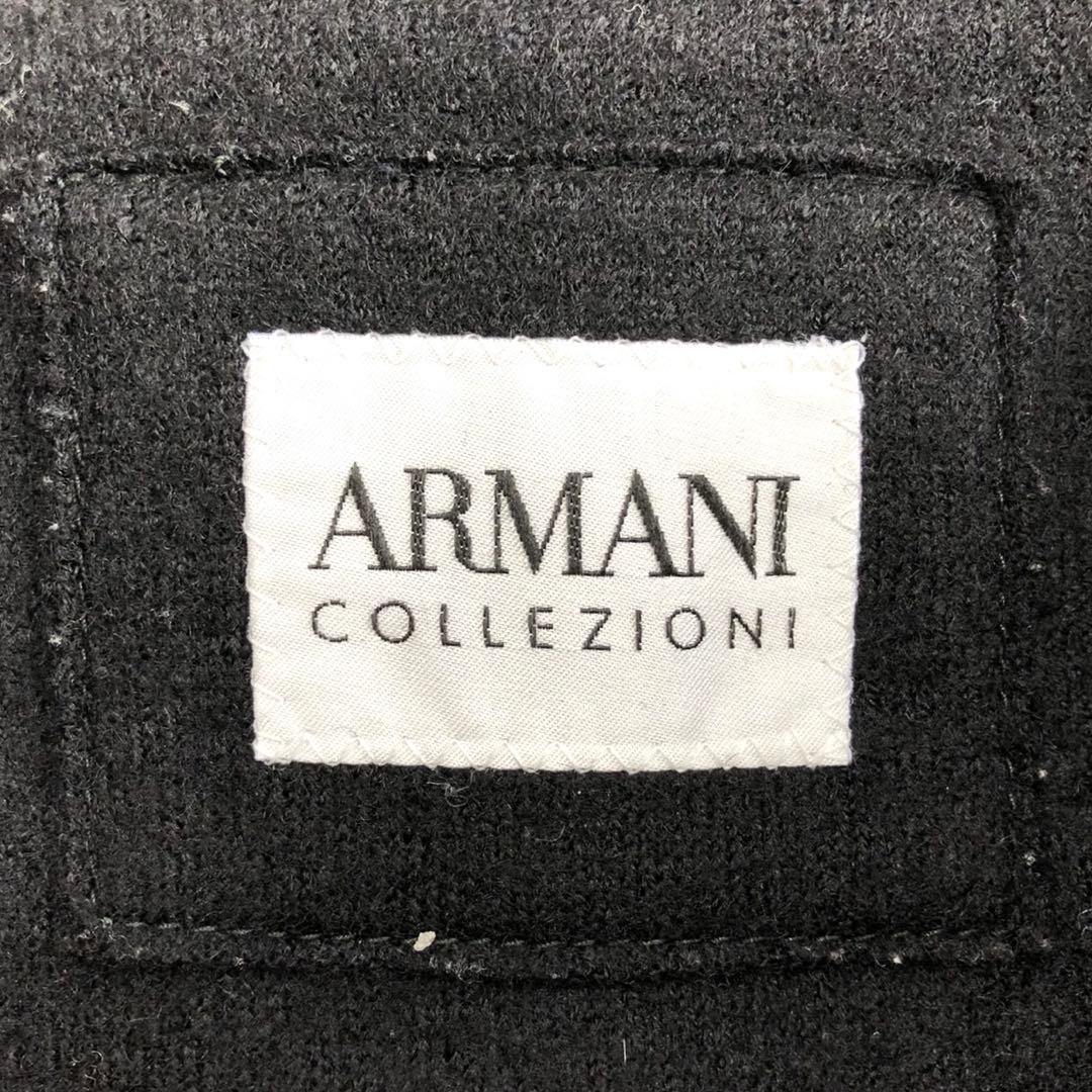 美品✨ARMANI COLLEZIONI ウール Pコート ブラック 46