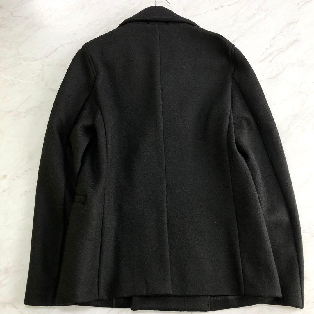 美品✨ARMANI COLLEZIONI ウール Pコート ブラック 46