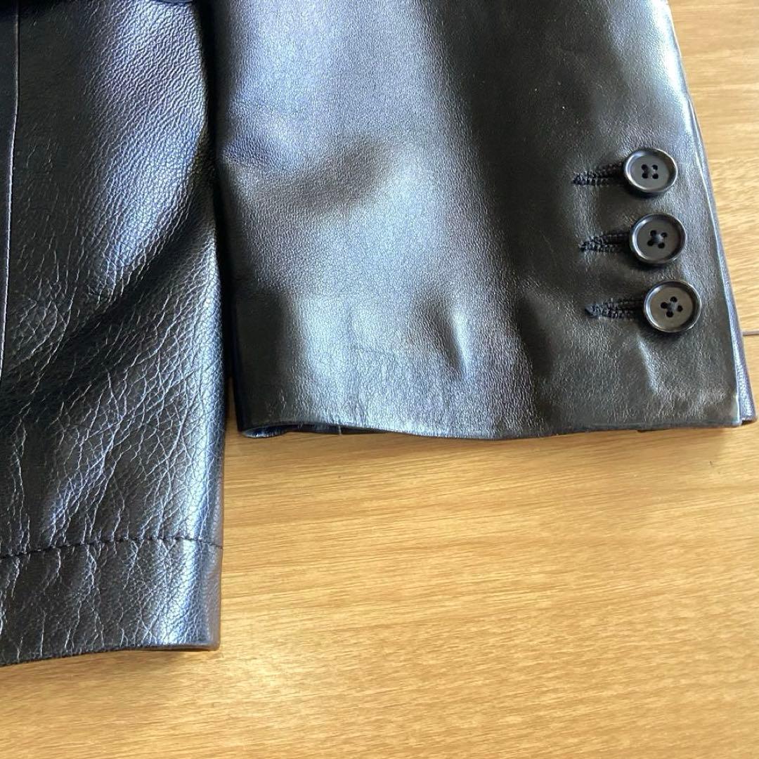 kenちゃん　DKNY ダナキャラン　ブラックレザージャケット XL 羊革