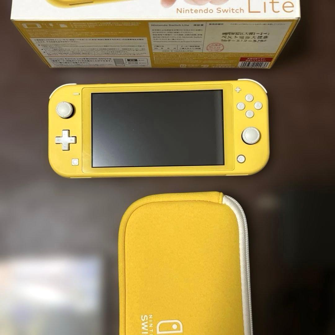 Nintendo Switch Lite イエロー　モンハンライズ　箱ケース付き