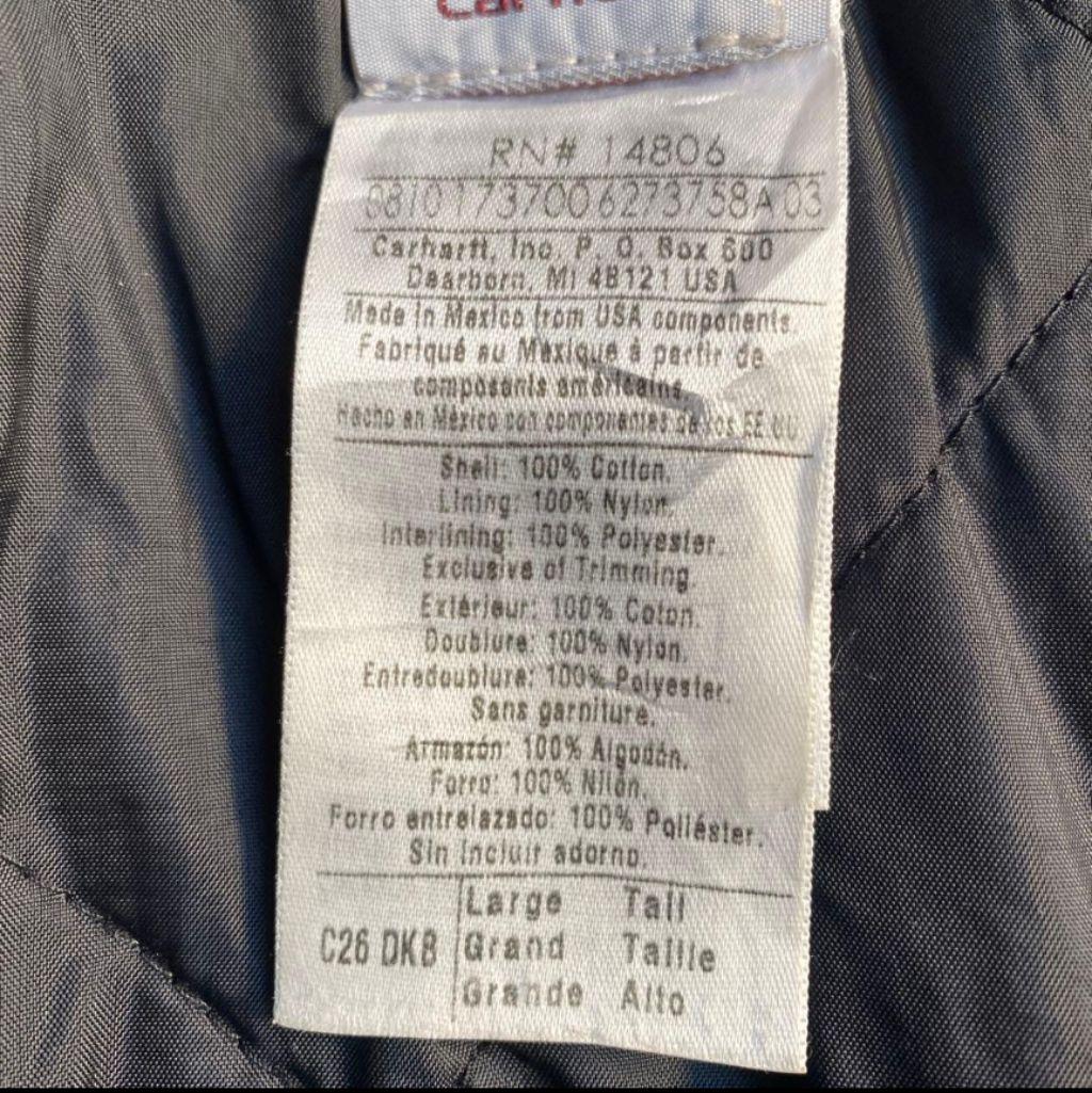 Carhartt カーハートトラディショナルコート L C26 DKB ブラウン