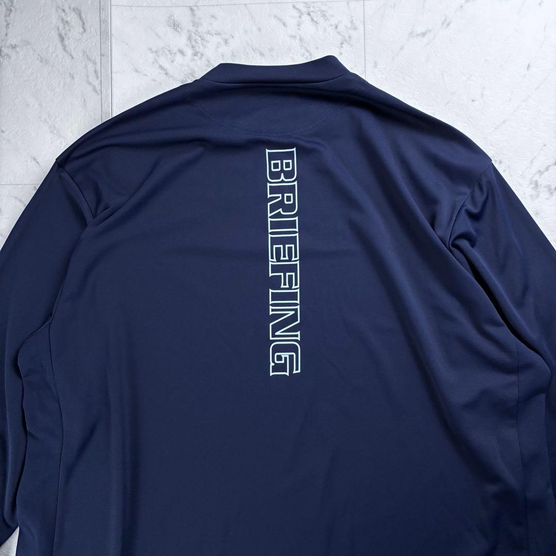 美品 ブリーフィング ゴルフ Bロゴ バックロゴ ハイネック ネイビー XL